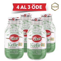 4'l Eker Yeil ayl Elmal Probiyotik Kefir Seti